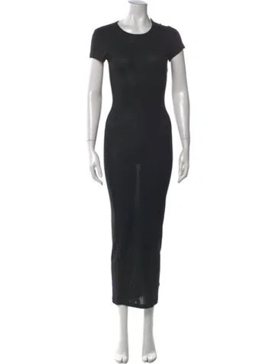 Pre-owned Wardrobe.nyc Crew Neck Long Dress In Black