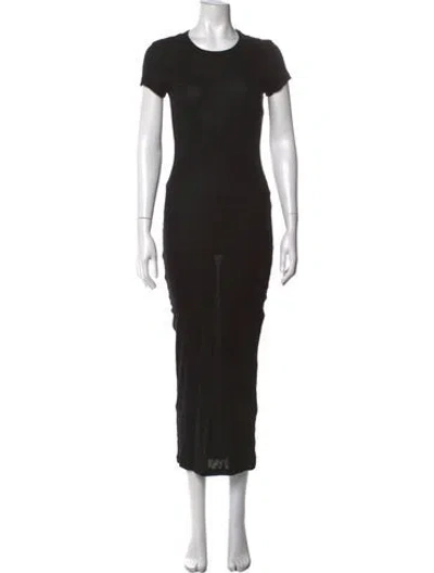 Pre-owned Wardrobe.nyc Crew Neck Long Dress In Black