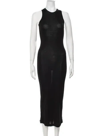 Pre-owned Wardrobe.nyc Crew Neck Long Dress In Black