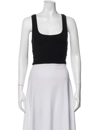 Pre-owned Wardrobe.nyc Crew Neck Long Sleeve Crop Top In Black
