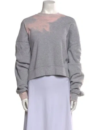 Pre-owned Wardrobe.nyc Crew Neck Long Sleeve Sweatshirt In Gray