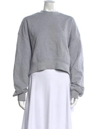 Pre-owned Wardrobe.nyc Crew Neck Long Sleeve Sweatshirt In Gray