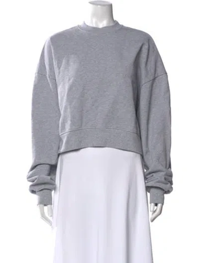 Pre-owned Wardrobe.nyc Crew Neck Long Sleeve Sweatshirt In Gray