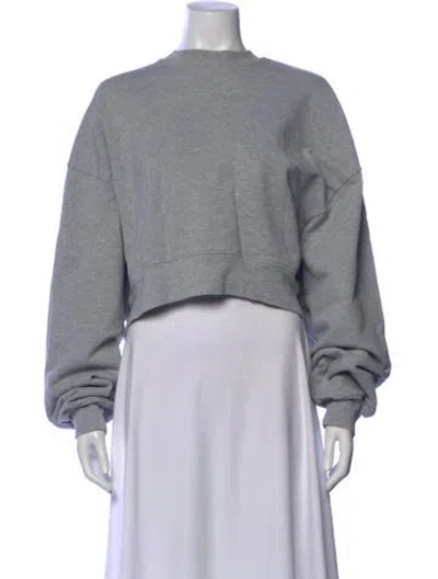 Pre-owned Wardrobe.nyc Crew Neck Long Sleeve Sweatshirt In Gray