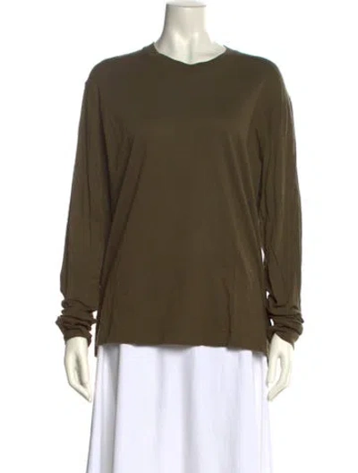 Pre-owned Wardrobe.nyc Crew Neck Long Sleeve Sweatshirt In Green