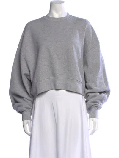 Pre-owned Wardrobe.nyc Crew Neck Long Sleeve Sweatshirt In Grey