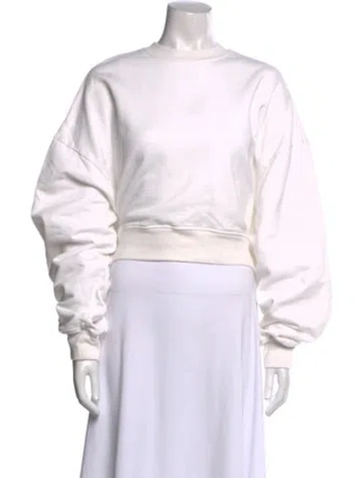 Pre-owned Wardrobe.nyc Crew Neck Long Sleeve Sweatshirt In White