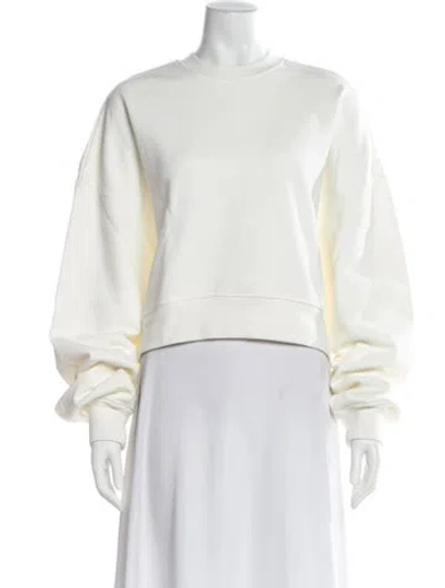 Pre-owned Wardrobe.nyc Crew Neck Long Sleeve Sweatshirt In White