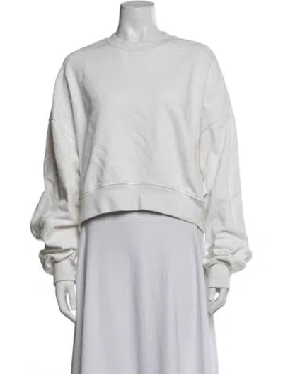 Pre-owned Wardrobe.nyc Crew Neck Long Sleeve Sweatshirt In White