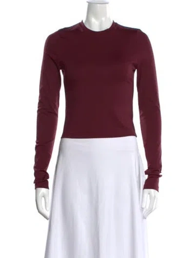 Pre-owned Wardrobe.nyc Crew Neck Long Sleeve Top In Burgundy