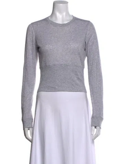 Pre-owned Wardrobe.nyc Crew Neck Long Sleeve Top In Grey