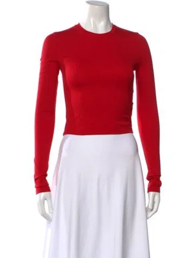 Pre-owned Wardrobe.nyc Crew Neck Long Sleeve Top In Red