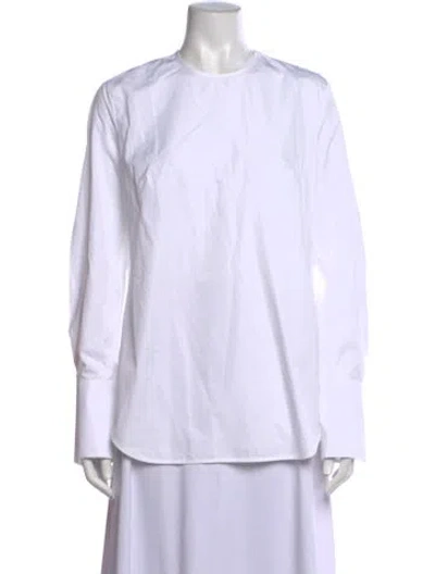 Pre-owned Wardrobe.nyc Crew Neck Long Sleeve Top W/ Tags In White