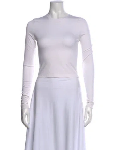 Pre-owned Wardrobe.nyc Crew Neck Long Sleeve T-shirt In White