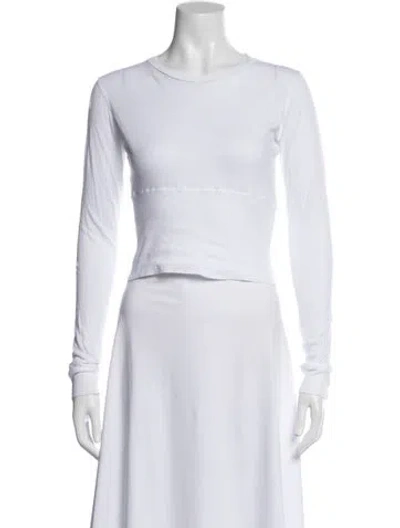 Pre-owned Wardrobe.nyc Crew Neck Long Sleeve T-shirt In White