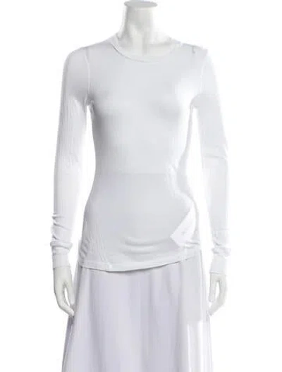 Pre-owned Wardrobe.nyc Crew Neck Long Sleeve T-shirt In White