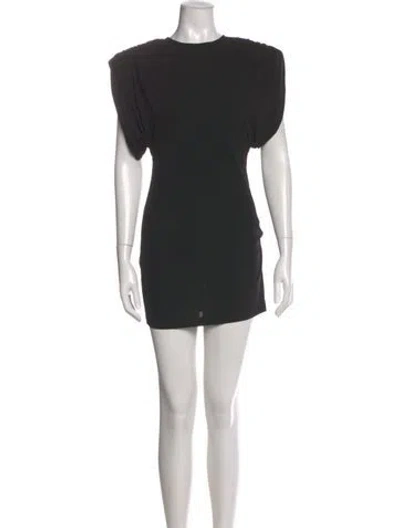 Pre-owned Wardrobe.nyc Crew Neck Mini Dress In Black