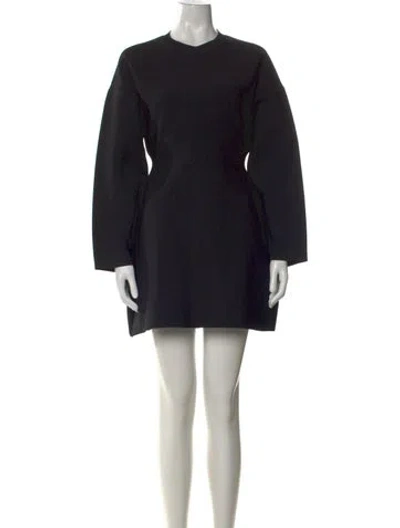 Pre-owned Wardrobe.nyc Crew Neck Mini Dress In Black