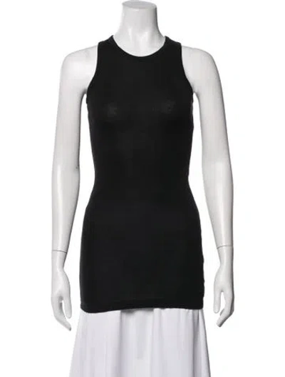 Pre-owned Wardrobe.nyc Crew Neck Mini Dress In Black