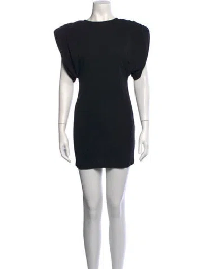 Pre-owned Wardrobe.nyc Crew Neck Mini Dress In Black
