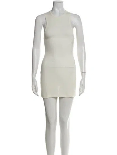 Pre-owned Wardrobe.nyc Crew Neck Mini Dress W/ Tags In Neutral