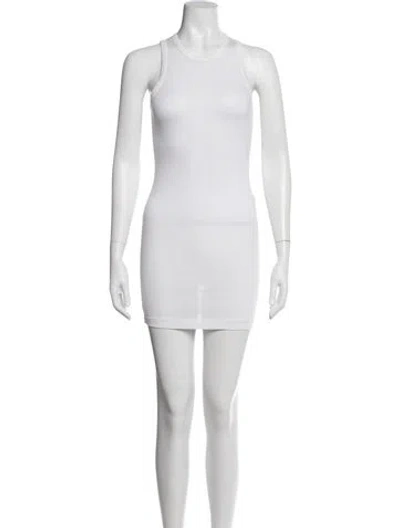 Pre-owned Wardrobe.nyc Crew Neck Mini Dress In White