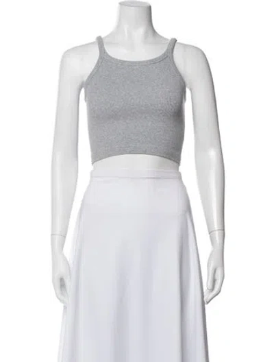 Pre-owned Wardrobe.nyc Crew Neck Sleeveless Crop Top In Black