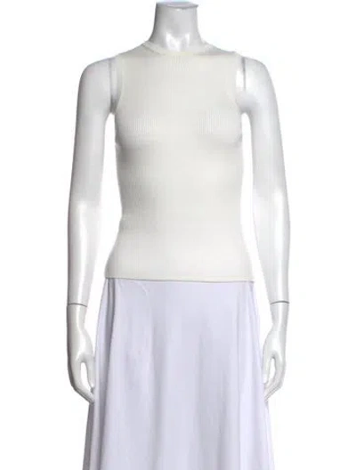 Pre-owned Wardrobe.nyc Crew Neck Sleeveless Top In White