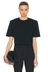 Wardrobe.nyc Black Shoulder Pad T-shirt In Black
