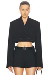 Wardrobe.nyc Cropped Blazer In Black
