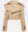 Wardrobe.nyc Women's Perfecto Cotton Crop Trench Coat In Neutrals