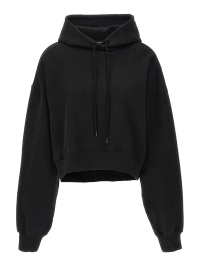 Wardrobe.nyc Drawstring Cotton Hoodie In Black