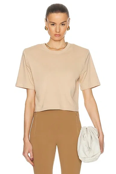 Wardrobe.nyc Wardrobe. Nyc Crop Shoulder Pad T-shirt Khaki