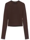 Wardrobe.nyc Cropped T-shirt In Brown