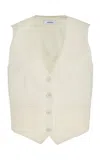 Wardrobe.nyc Cropped Wool Vest In White