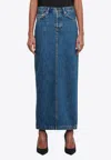 Wardrobe.nyc Wardrobe. Nyc Denim Column Skirt Indigo In Denim