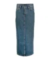 Wardrobe.nyc Wardrobe. Nyc Denim Column Skirt Indigo In Blue
