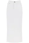 Wardrobe.nyc Column Denim Maxi Skirt In White