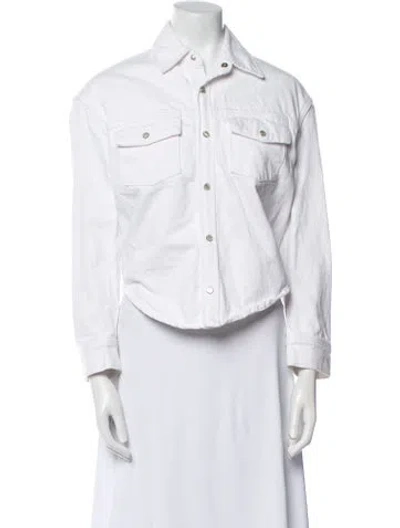 Pre-owned Wardrobe.nyc Denim Jacket In White
