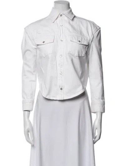 Pre-owned Wardrobe.nyc Denim Jacket In White