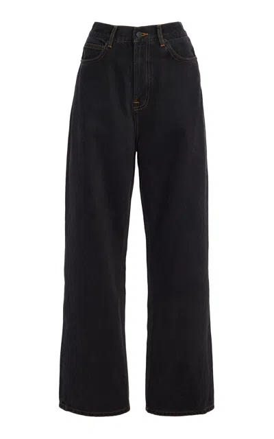 Wardrobe.nyc Denim Low Rise Jean In Black