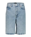 Wardrobe.nyc Low Rise Denim Shorts In Blue