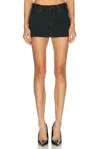 Wardrobe.nyc Denim Micro Mini Skirt In Black