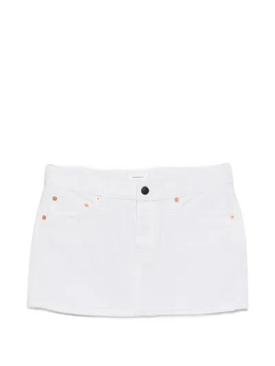 Wardrobe.nyc Denim Mini Skirt In White