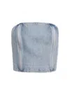 Wardrobe.nyc Denim Tube Top Blue