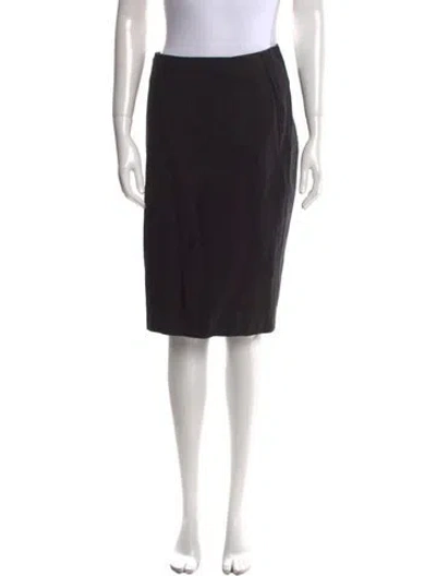 Pre-owned Wardrobe.nyc Distressed Accents Knee-length Skirt In Black