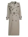 Wardrobe.nyc Double-breasted Belted Trench Coat In Neutral