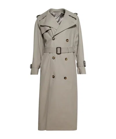 Wardrobe.nyc Double-breasted Belted Trench Coat In Gray