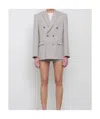 Wardrobe.nyc Double Breasted Blazer In Gray