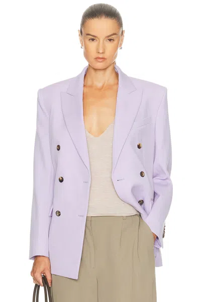 Wardrobe.nyc Double Breasted Blazer In Purple